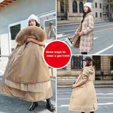 New Arrival Long Style Versatile Detachable Parka Thicker Women Winter Coat Plus Size Jackets